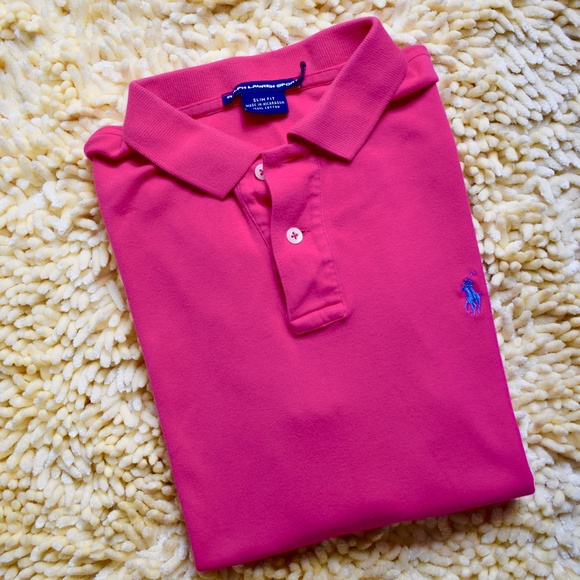 Polo Ralph Lauren Tops - Ralph Lauren Sport Slim Fit Pink Polo